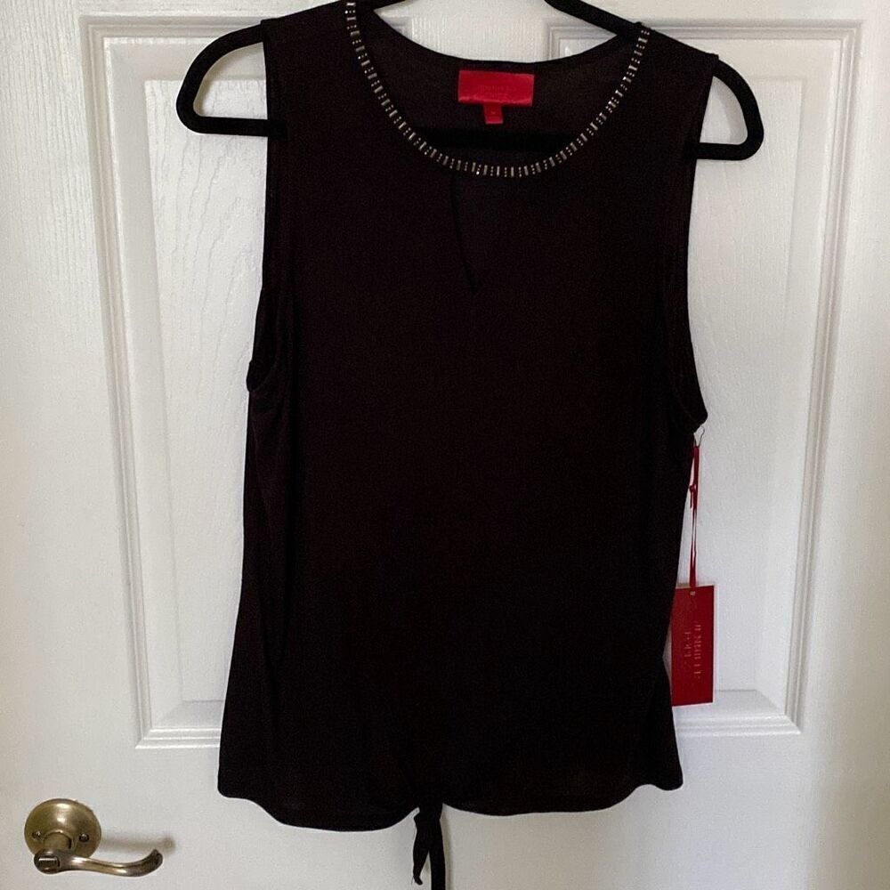 Jennifer Lopez Black Sleeveless Top, NWT, Size M